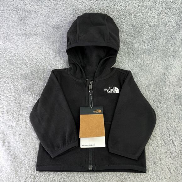 The North Face Infant Size 3-6 Months Black Glacier Full Zip Hoodie NWT Jacket - Picture 1 of 7